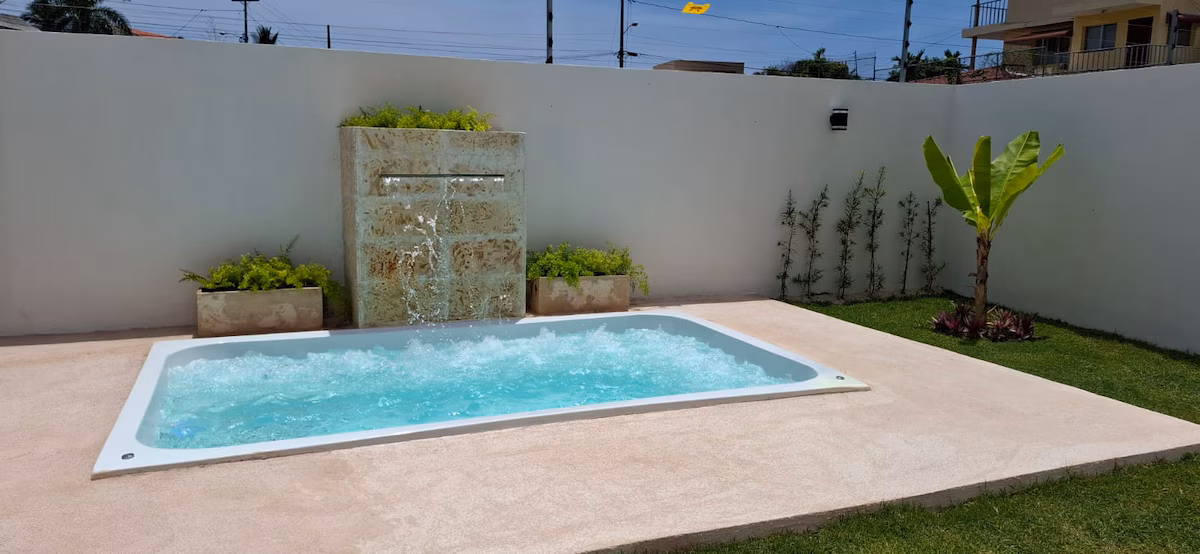 Enjoy two apartments with a shared courtyard.